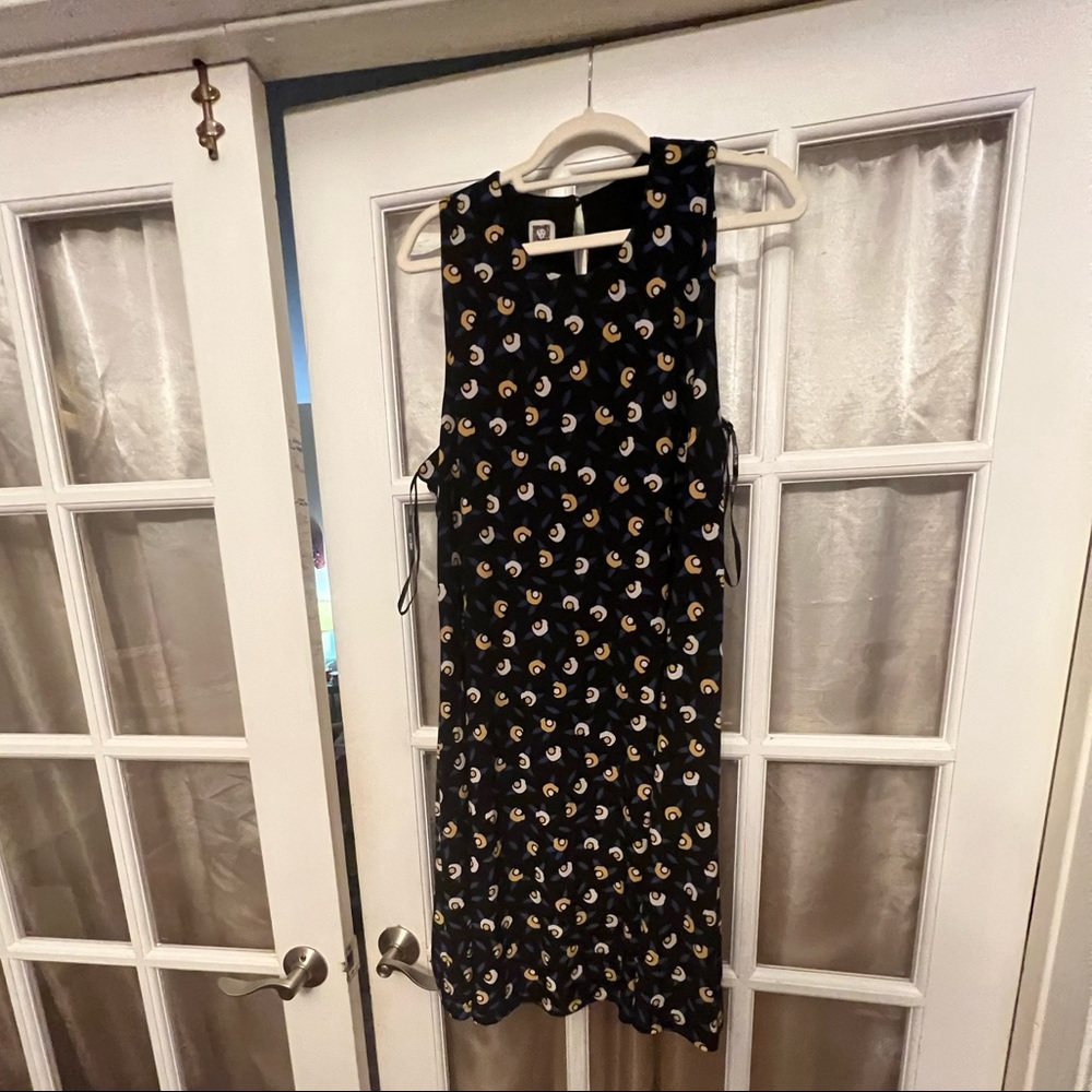 Fit and flare sleeveless dress - playful pattern